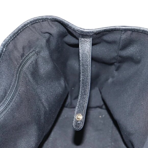 GUCCI GG Canvas Web Sherry Line Pretty Tote Bag Black Gold 163805 Auth 131957V - Picture 12 of 16